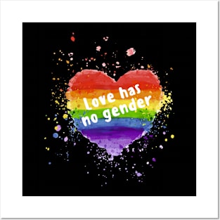 LGBT Rainbow Pride - Love Has No Gender Posters and Art